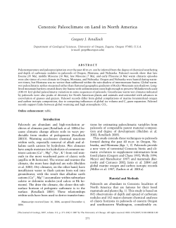 Cenozoic Paleoclimate on Land in North America