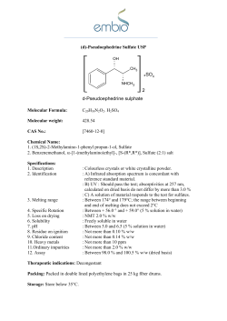 (d)-Pseudoephedrine Sulfate USP Molecular Formula