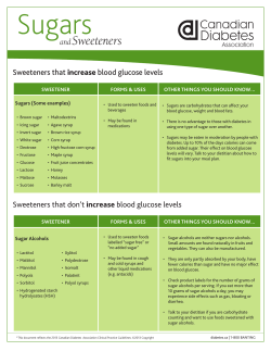 Sugars - Canadian Diabetes Guidelines