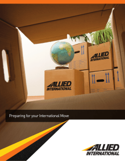 Preparing for Internatinal Move