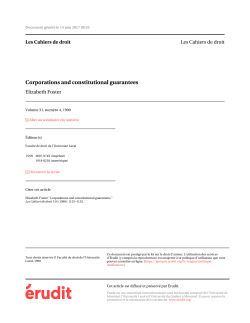 Corporations and constitutional guarantees