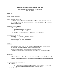 American Imperialism Supporters and Naysayers