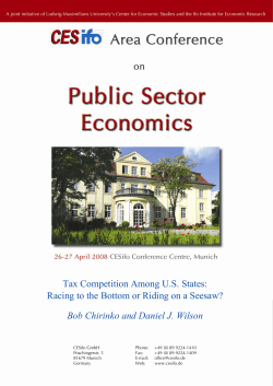 Chirinko and Wilson.Tax Competition.CESifo.April 2008