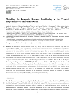 Modelling the Inorganic Bromine Partitioning in the Tropical