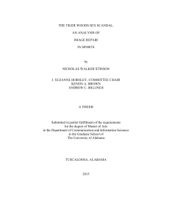 THE TIGER WOODS SEX SCANDAL - Acumen