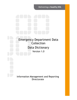 Emergency Department Data Collection Data Dictionary