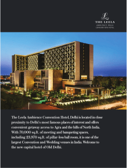 5 Star Hotel in Delhi - The Leela Ambience Convention Hotel Delhi