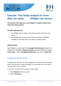 Time Series analysis for more than one series
