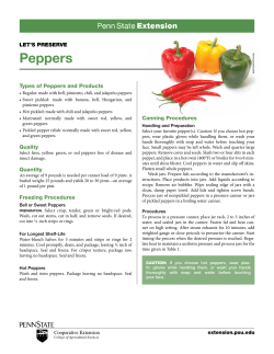 Preserving Peppers - Penn State Extension