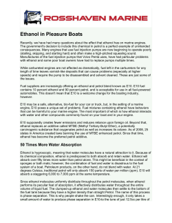 Ethanol in Pleasure Boats