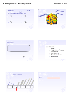 1. Writing Decimals