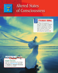 Chapter 7: Altered States of Consciousness