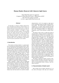 Human Shadow Removal with Unknown Light - Chia