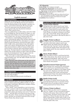 English manual 0. Presentation 1. Components 2. Symbols El