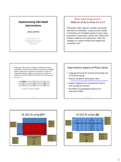 (4.3)(2.4) using CRA - UMTSS Connections Conference
