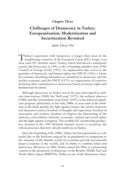 Challenges of Democracy in Turkey: Europeanization