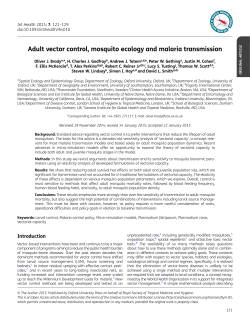 Adult vector control, mosquito ecology and