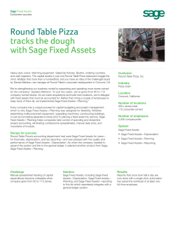 Round Table Pizza tracks the dough with Sage Fixed Assets