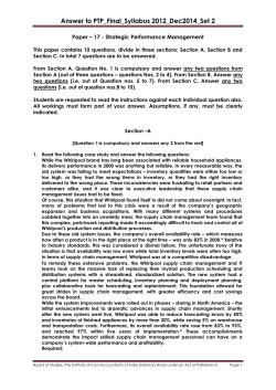 Paper 17 - Institute of Cost Accountants of India