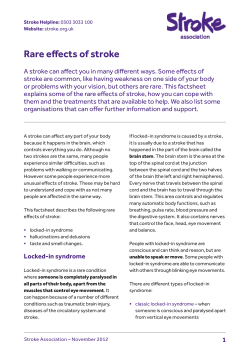 Rare effects of stroke