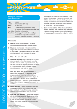 Lesson Share - Onestopenglish