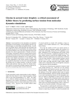Glycine in aerosol water droplets