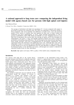 A rational approach to long term care: comparing the