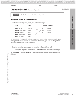 Preterite irregular #2