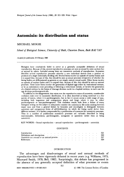 Automixis: its distribution and status