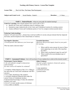 Teaching with Primary Sources - Lesson Plan Template Lesson Title