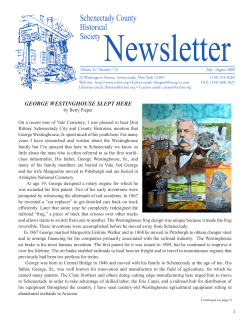 July/August 2009 - Schenectady County Historical Society