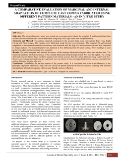 a comparative evaluation of marginal and internal adaptation of