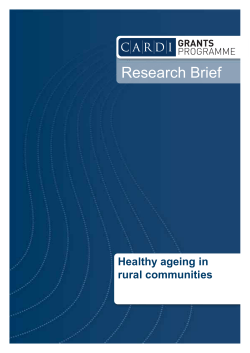 Healthy ageing in rural communities
