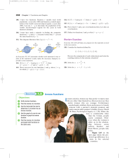 1.8 Inverse Functions
