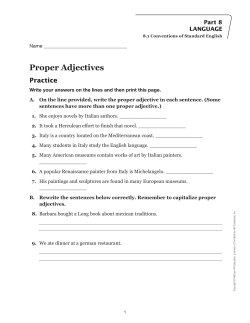 Proper Adjectives