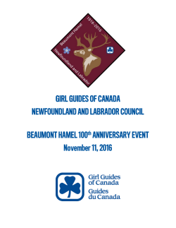 Event Document - Girl Guides Ontario