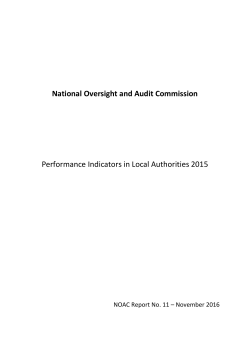 NOAC Performance Indicators Report 2015