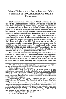 Private Diplomacy and Public Business