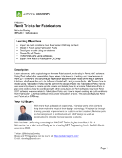 Revit Tricks for Fabricators