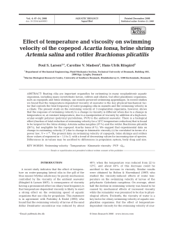 Effect of temperature and viscosity on swimming