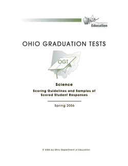 Samples of Scored Student - Ohio Department of Education