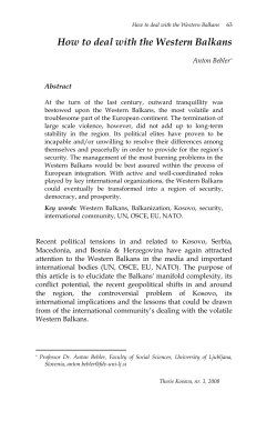How to deal with the Western Balkans