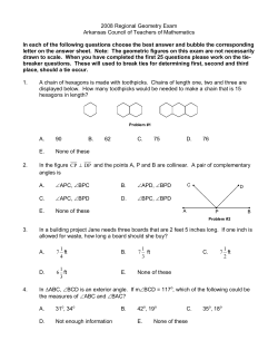 2008 Regional Geometry Exam Arkansas Council of Teachers of