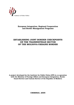 establishing joint border checkpoints on the transnistrian sector of
