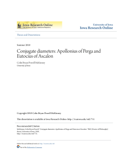 Conjugate diameters - Iowa Research Online