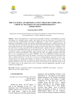 The cultural awareness-a fancy military term, or a critical