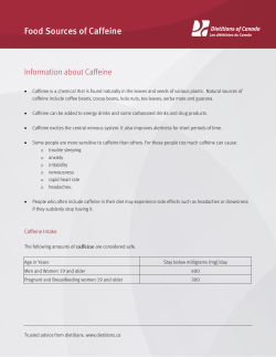 Food Sources of Caffeine