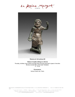Roman art, 3rd century AD Statue of Jupiter sitting