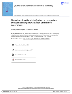 The value of wetlands in Quebec: a comparison between