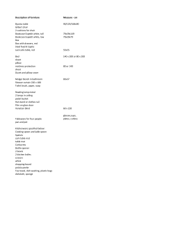 Description of furniture Measure - cm Bjursta table 90/129/168x90